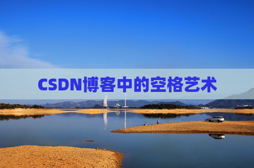 CSDN博客中的空格艺术